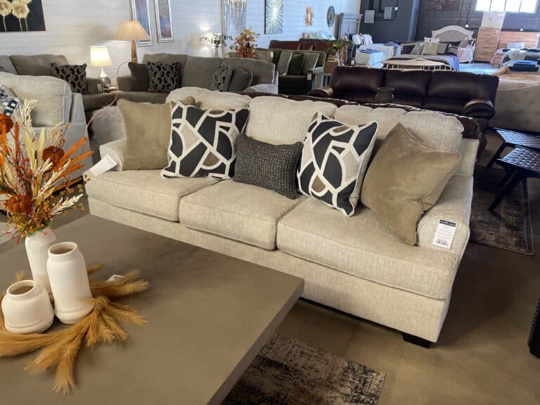 Sofa with Throw Pillows