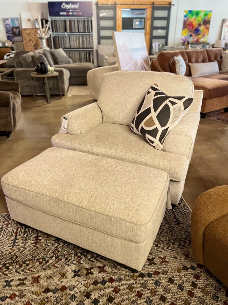 Oversized Chair with Ottoman