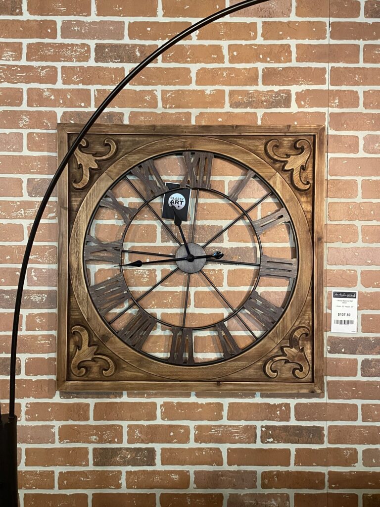 32"x32" Wood/Metal Wall Clock