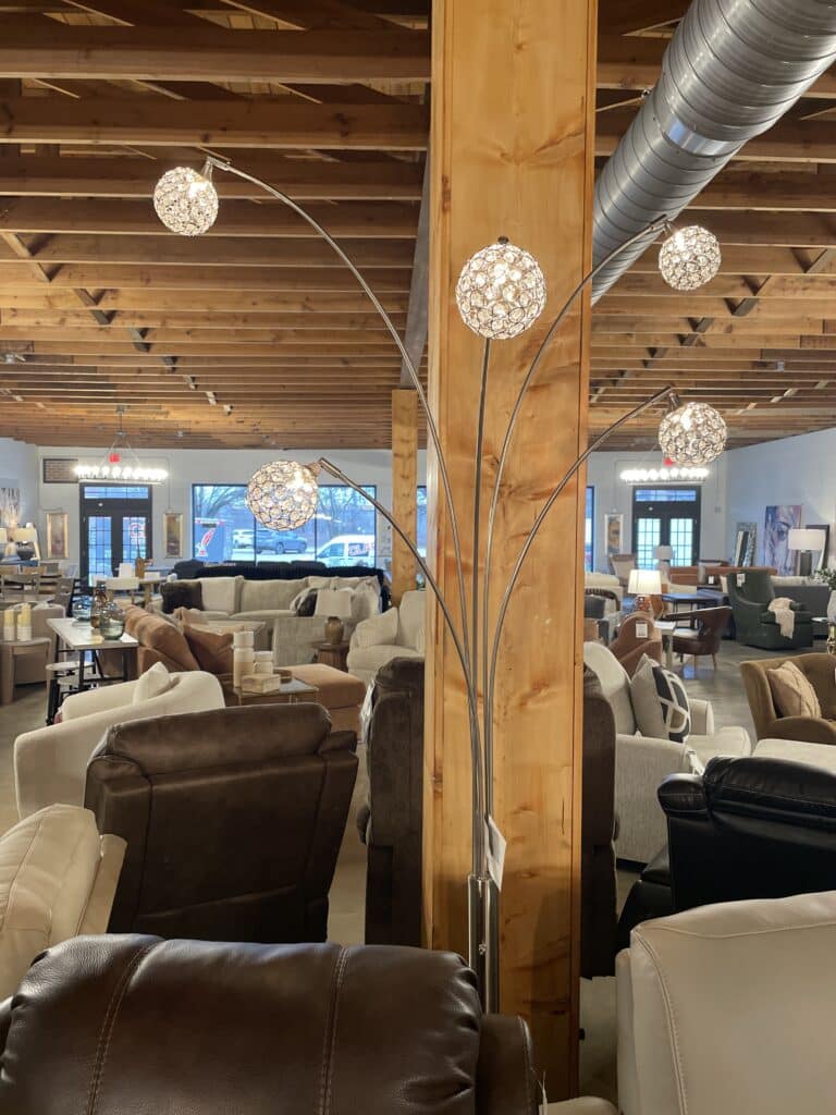 Chrome Metal Arc Floor Lamp