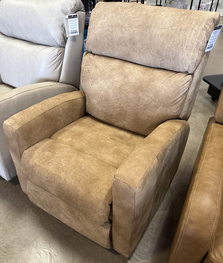 100% Top Grain Leather Rocker Recliner