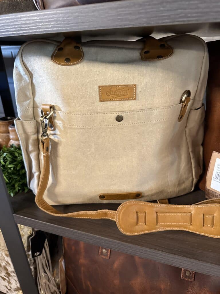 Canvas & Leather Women's Shoulder Bag