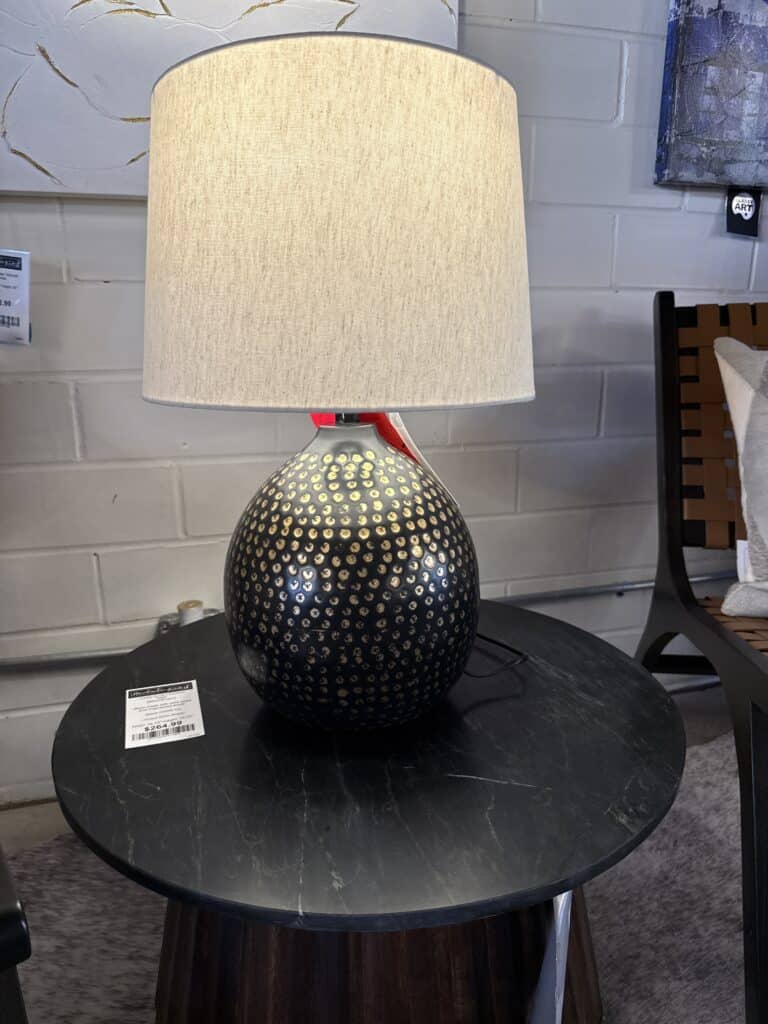 Black/Gold Metal Table Lamp