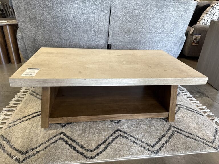 Wooden Coffee Table on Casters