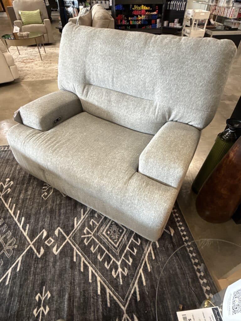 Fabric Wide Seat Power Recliner