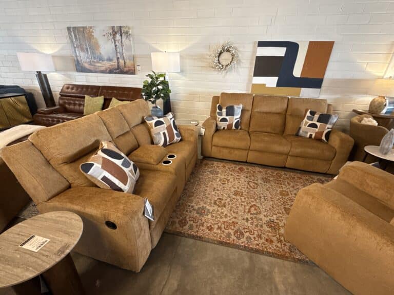 Fabric Manual Reclining Sofa & Loveseat