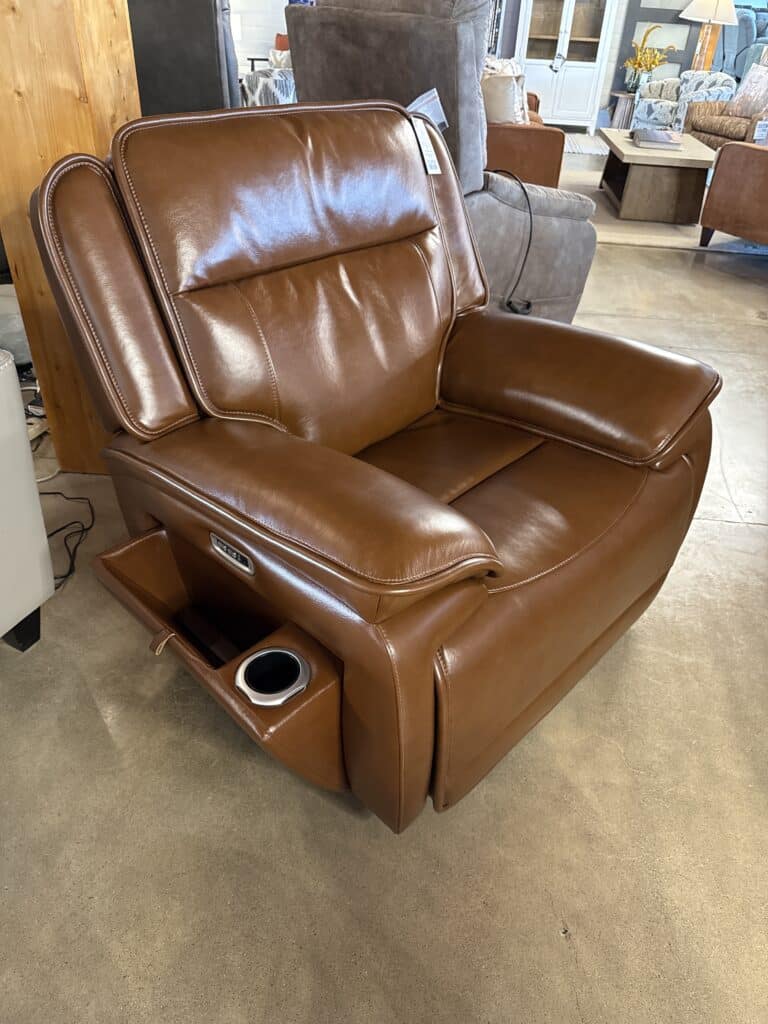 100% Top Grain Leather Power Recliner