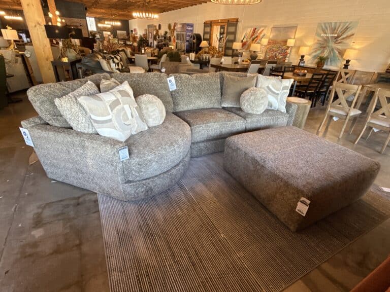 Turner Sofa w/ Piano Wedge & Ottoman