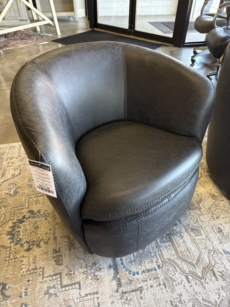 Leather Swivel Accent Chair