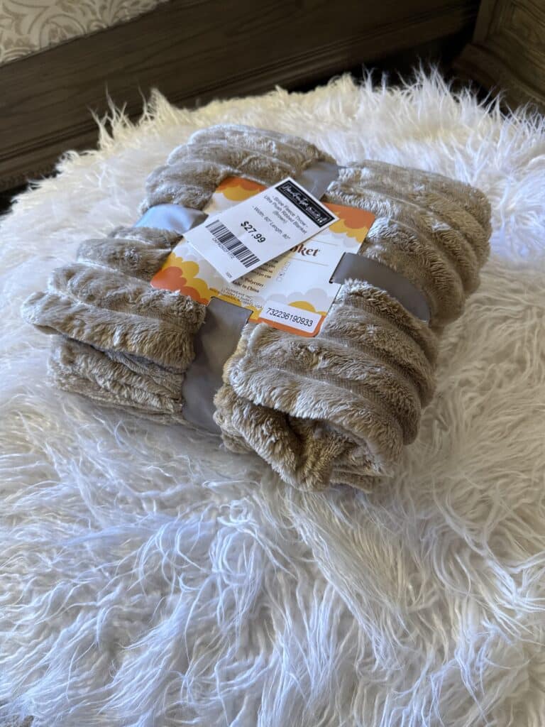 60"x80" Brown Stripe Fleece Throw Blanket