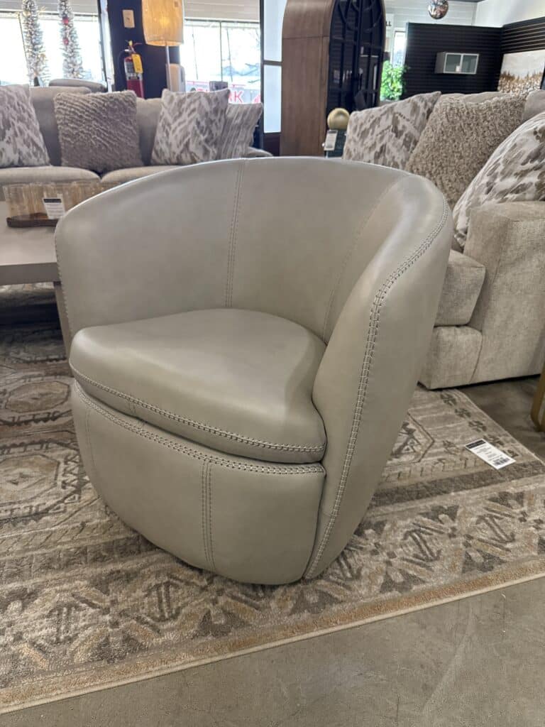 Leather Swivel Accent Chair