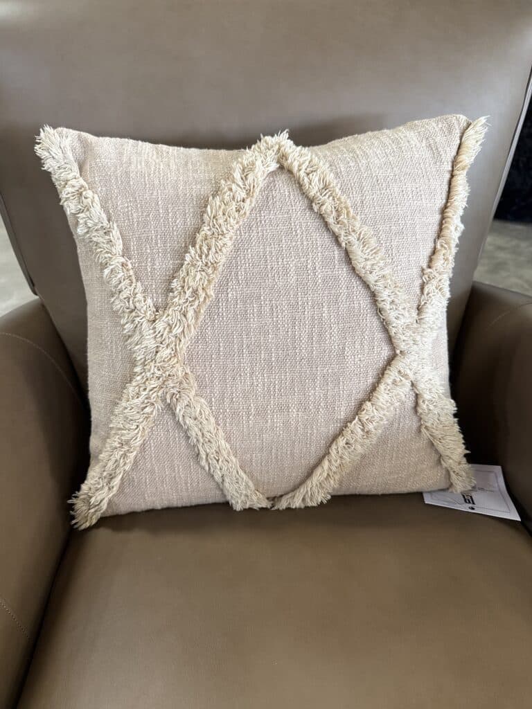 20"x20" Tan Decorative Pillow
