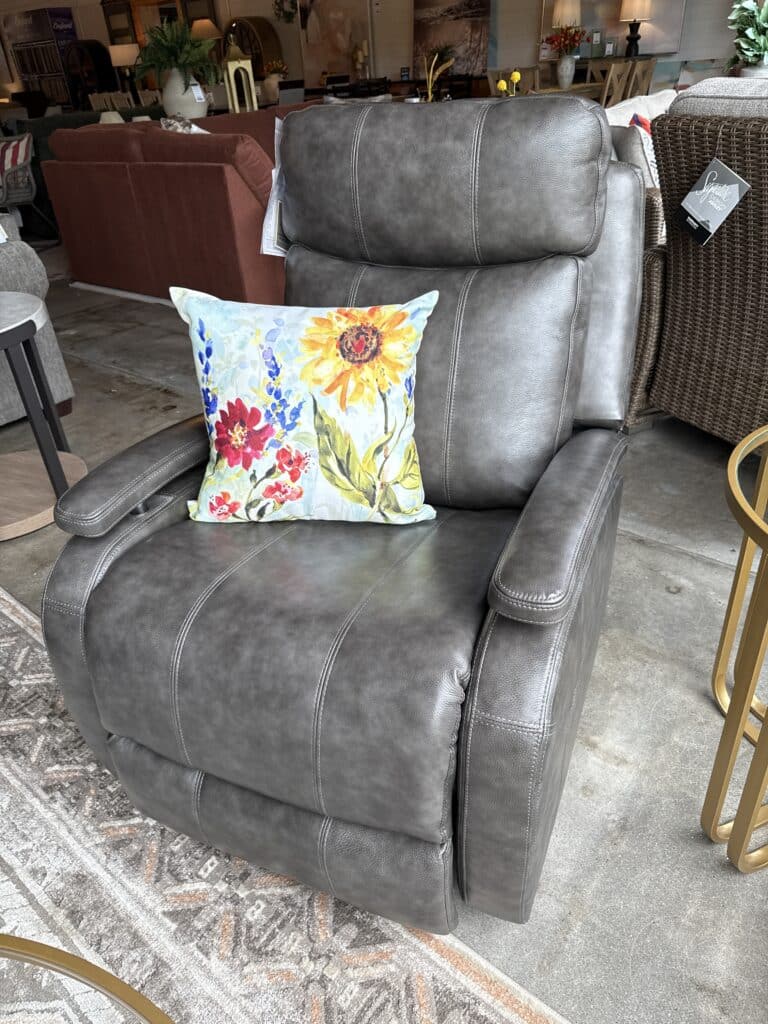 Duffy Manual Swivel Glide Leather/Leather Match Recliner