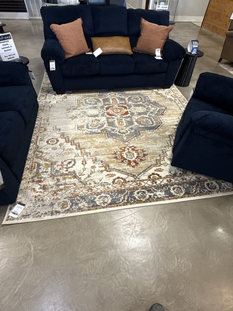 8'x10' Allure Marmet Gold Medalion Area Rug