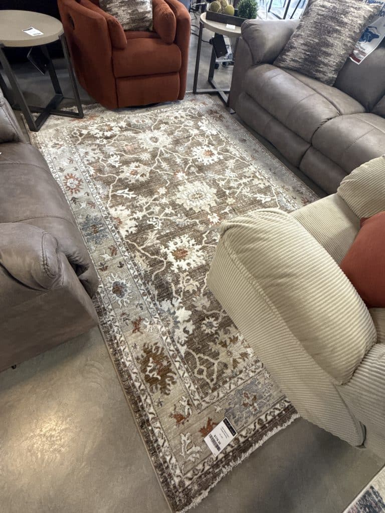 6'x9'5" Alara Taupe Cream Vintage Area Rug