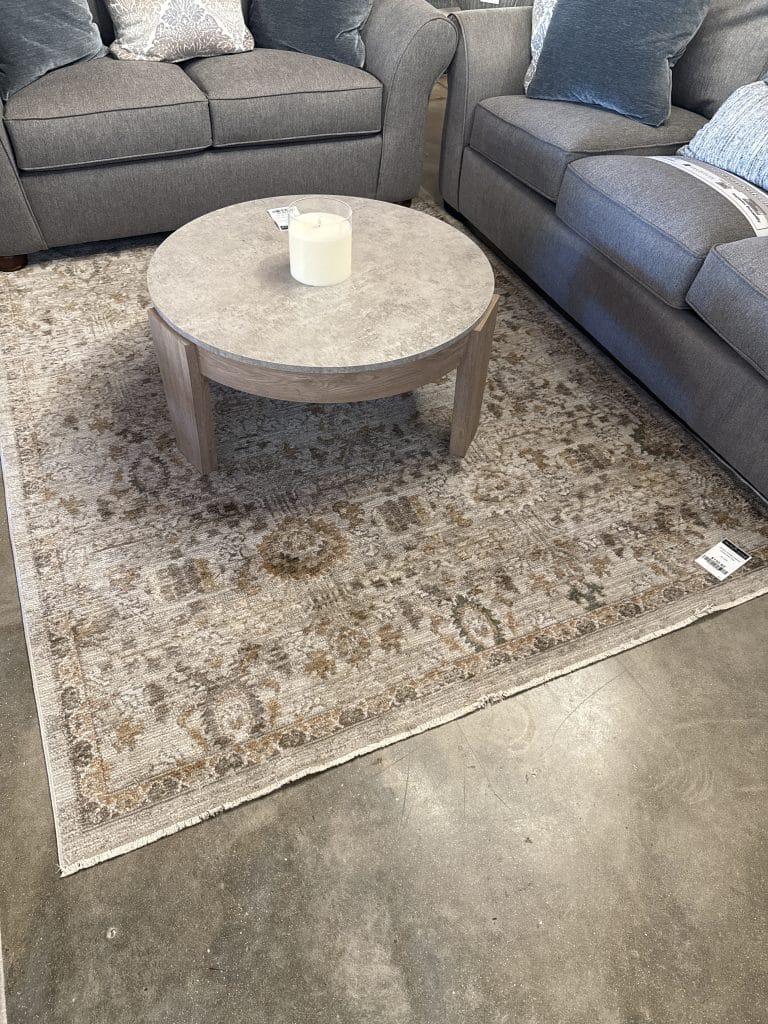 6'x9'5" Evelyn Vintage Inspired Cream Area Rug