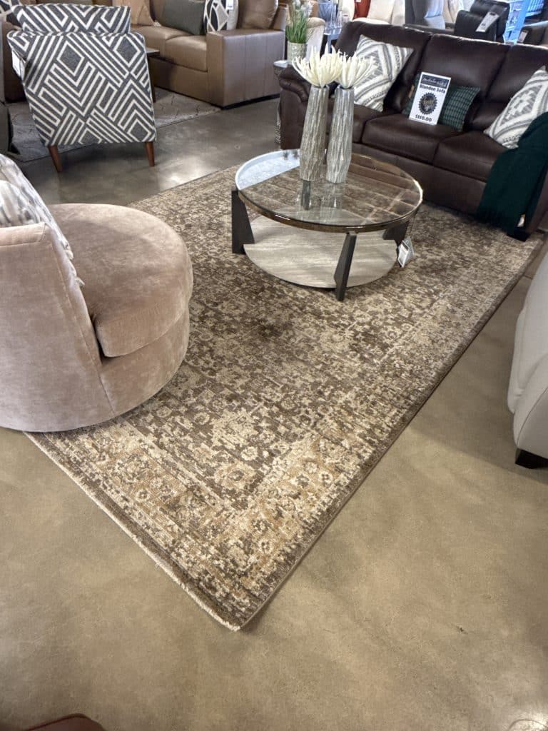 8'x10' Evelyn Distressed Floral Beige Area Rug