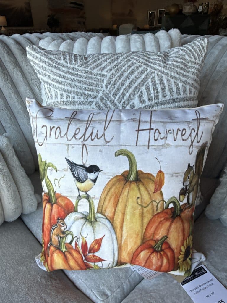 18"x18" Pumpkin Greatful Harvest Indoor/Outdoor Pillow
