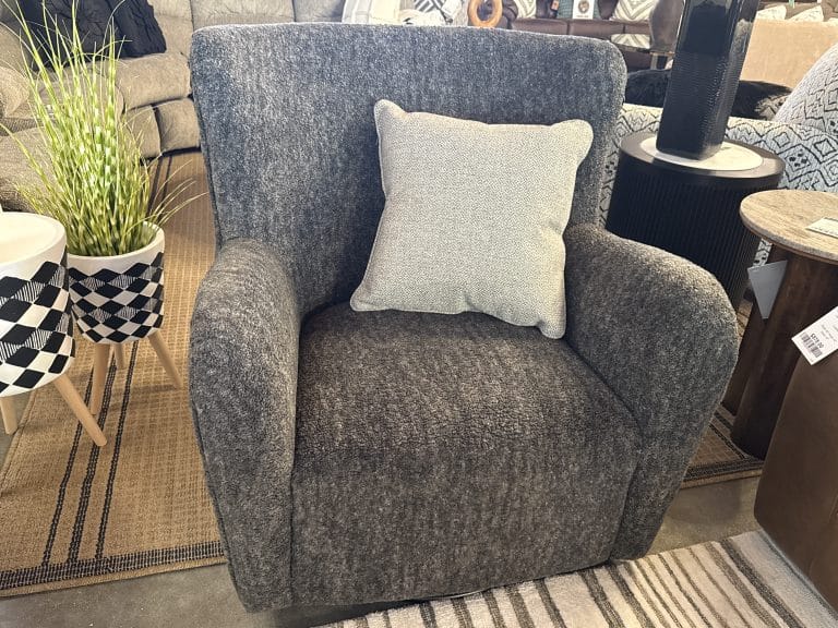 Rowenburg Swivel Glider Accent Chair (Charcoal)
